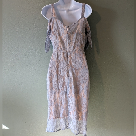 Hope & Ivy Embroidered Lace Midi Dress Size 4 NWT - Picture 7 of 11